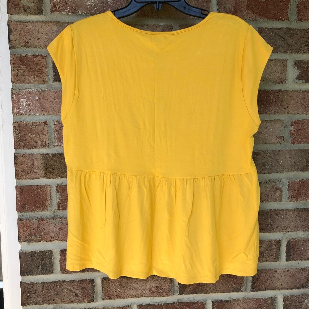 Tommy Hilfiger yellow sleeveless blouse NWT Women Large - Picture 10 of 13